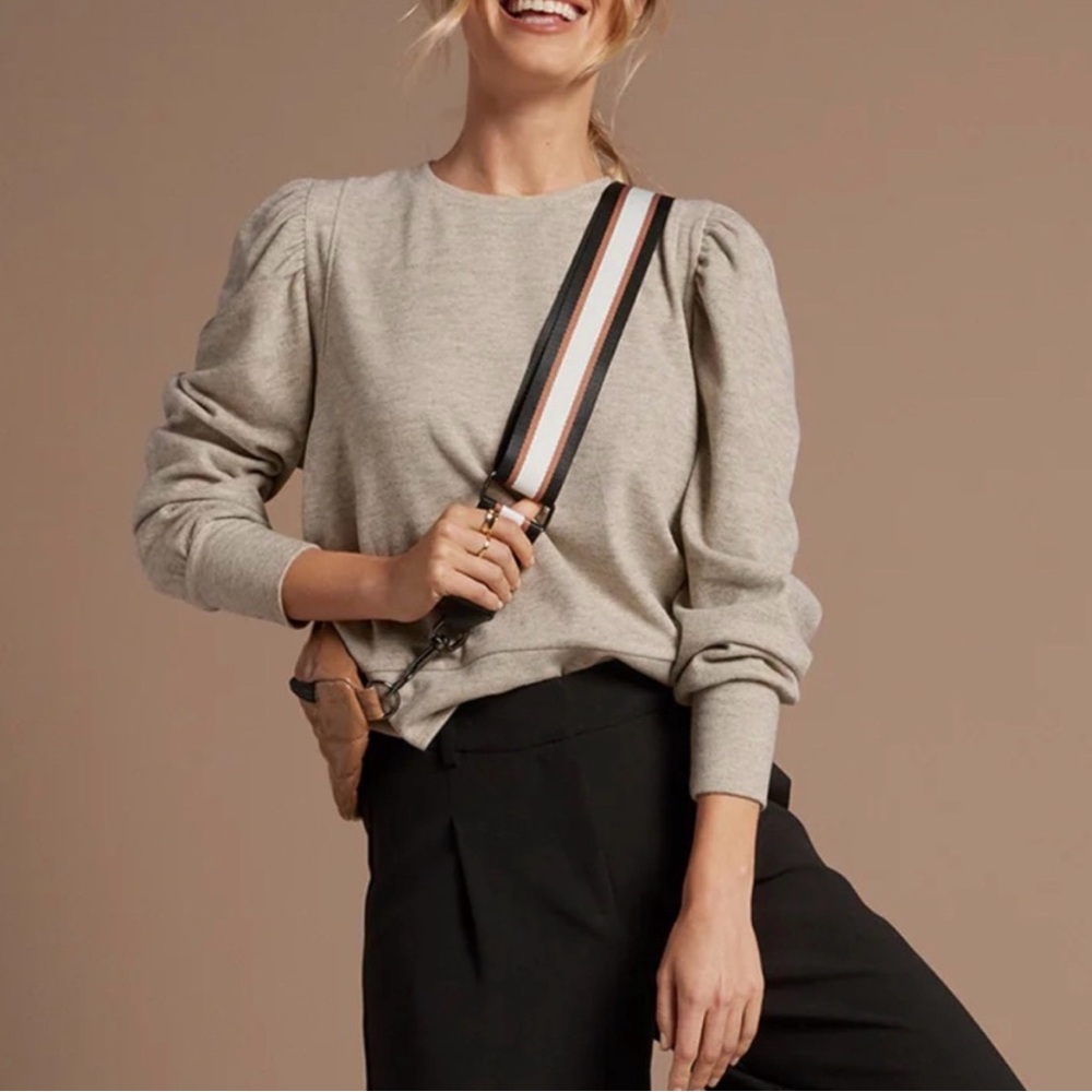 Evereve Stacy Heather Oatmeal Crewneck Pullover